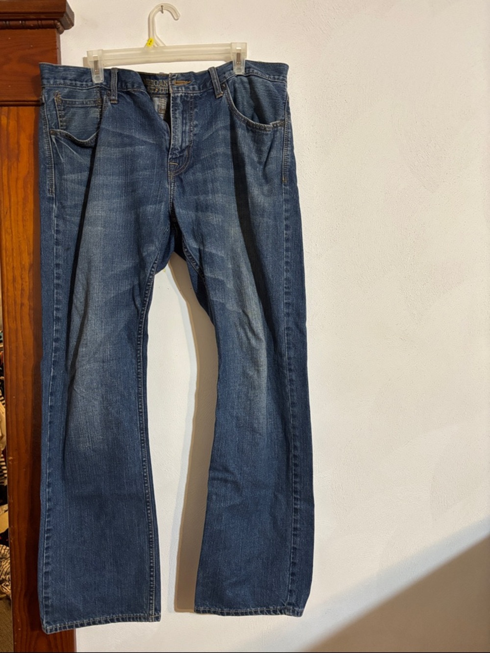 American Eagle Outfitters Men's Dark Blue Bootcut Jeans